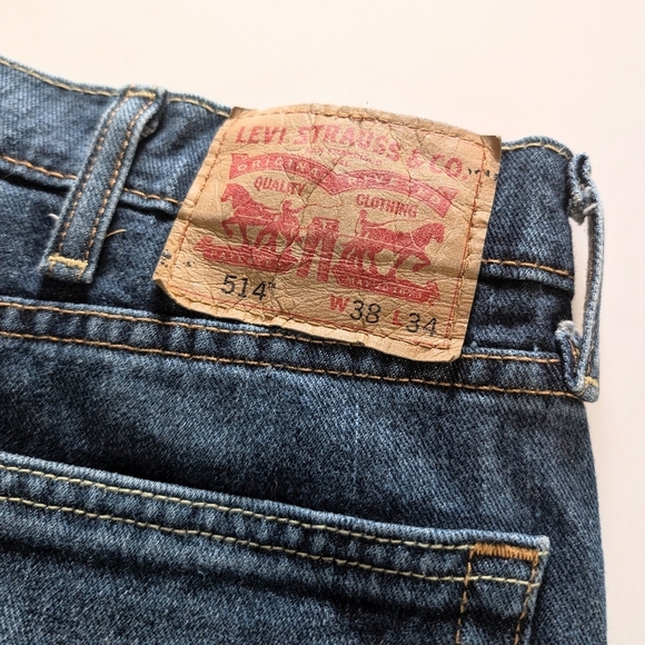 Levi's Men's 514 Straight Blue Jeans ~ 38 x 34 - Picture 7 of 8